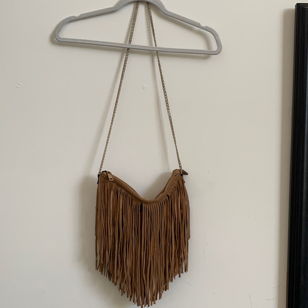 H&M Tan Fringe Crossbody Bag